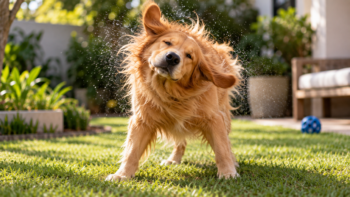 Por que os cães se sacodem mesmo quando não estão molhados?