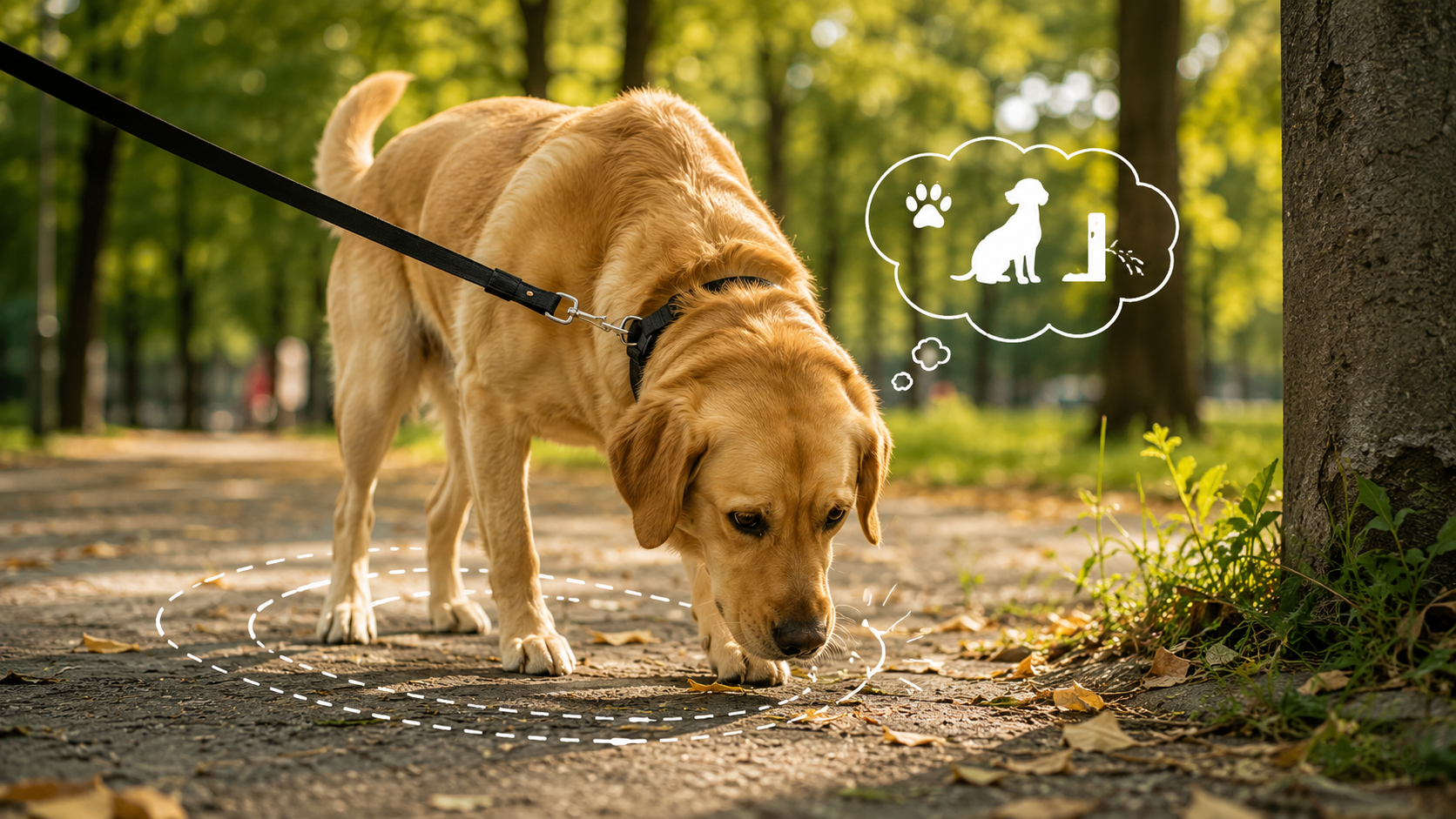 Por que alguns cães dão voltas antes de fazer xixi?
