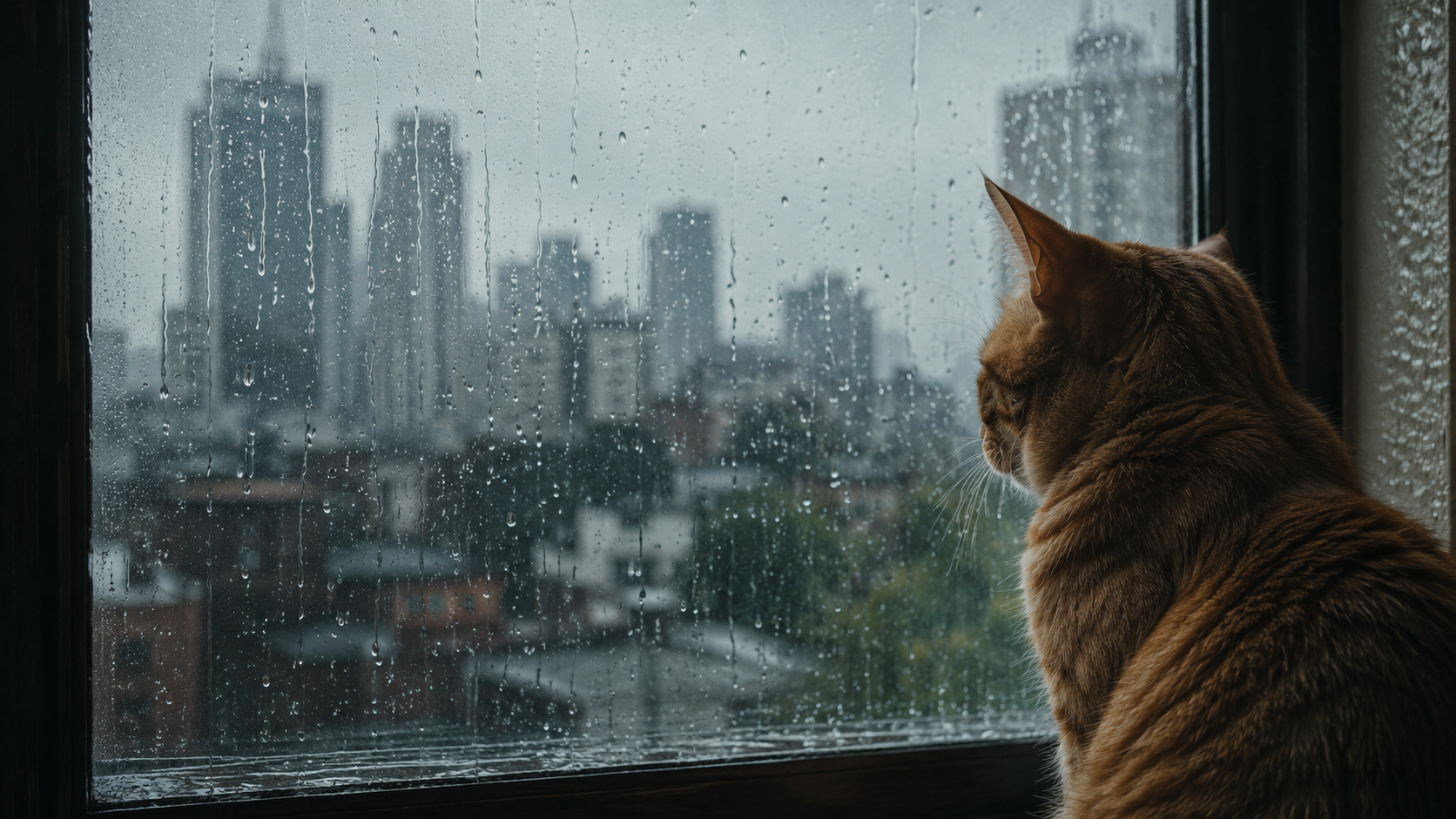 Por que os gatos gostam de observar a chuva pela janela?