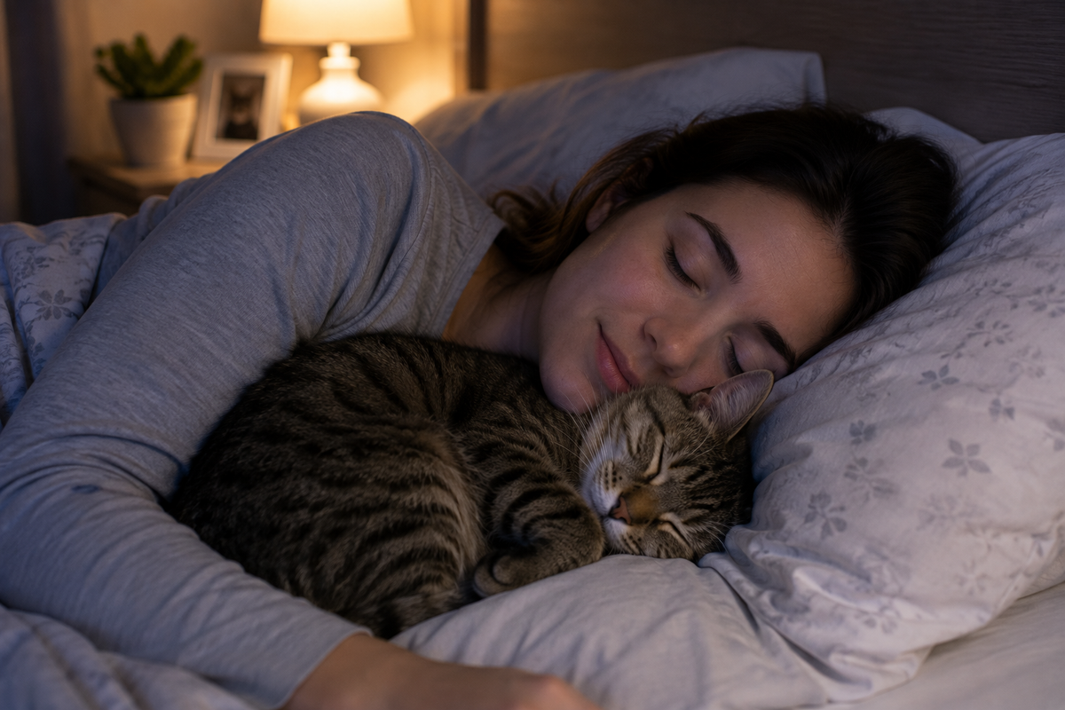 Por que os gatos gostam de dormir perto da cabeça do tutor?