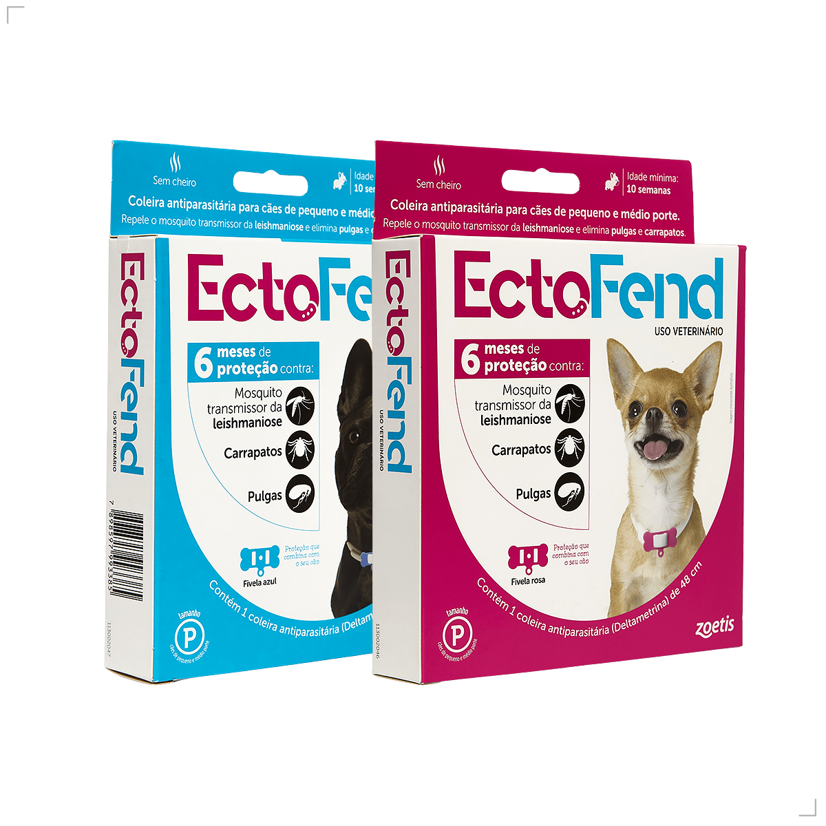Coleira Ectofend Anti pulgas Carrapatos 48cm Leishmaniose P