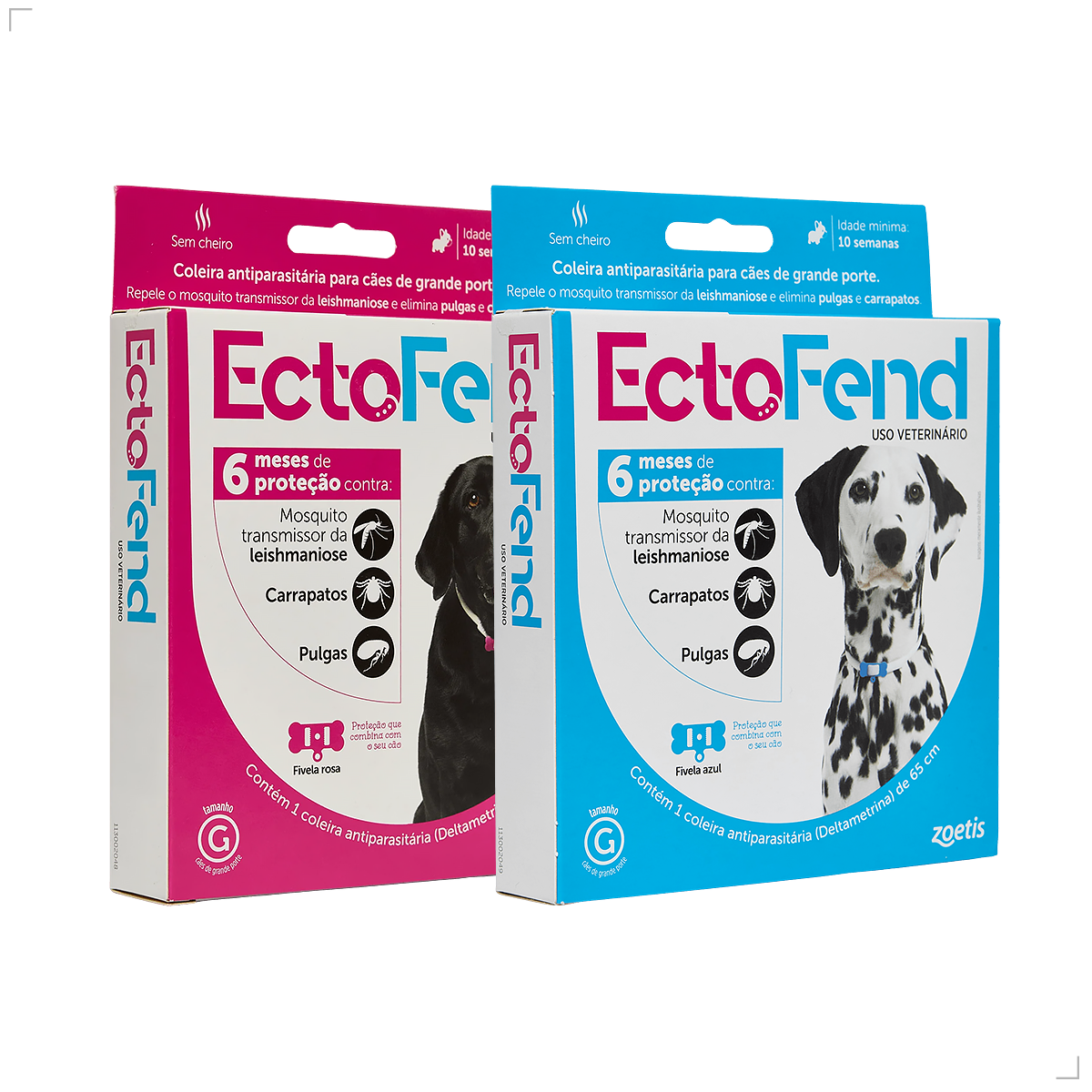Coleira Ectofend Anti pulgas Carrapatos 65cm Leishmaniose G