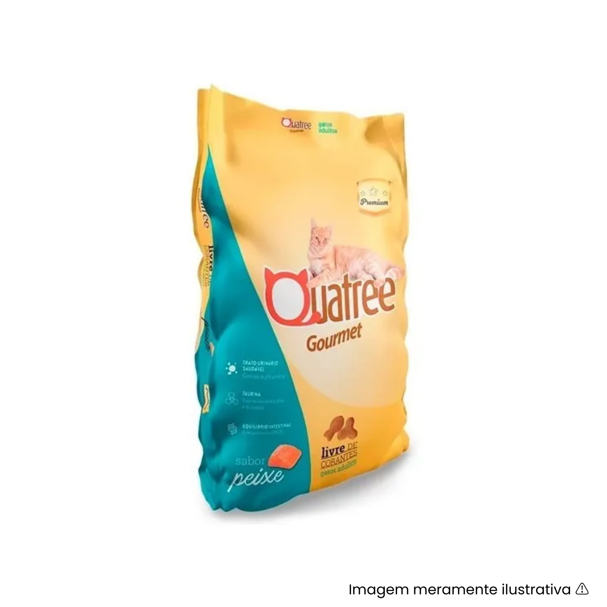 Ração Quatree Gourmet Gatos Adultos Peixe 1kg