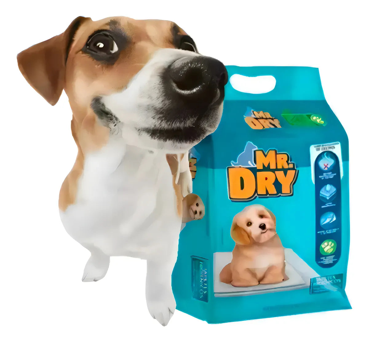 Tapete Mr. Dry Higiênico Para Caes 60x60cm com 30 Unidades