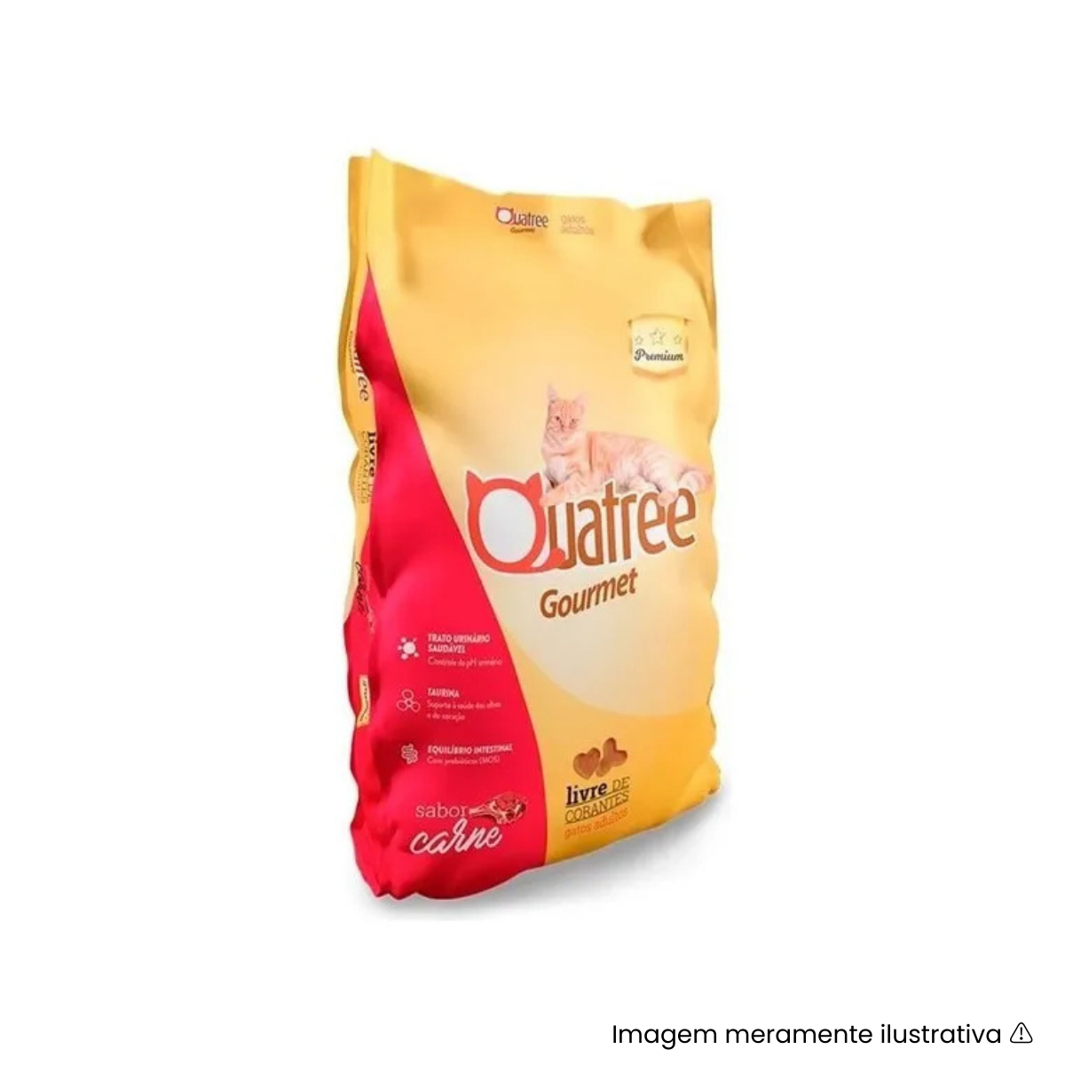 Ração Quatree Gourmet Gatos Adultos Carne 1kg