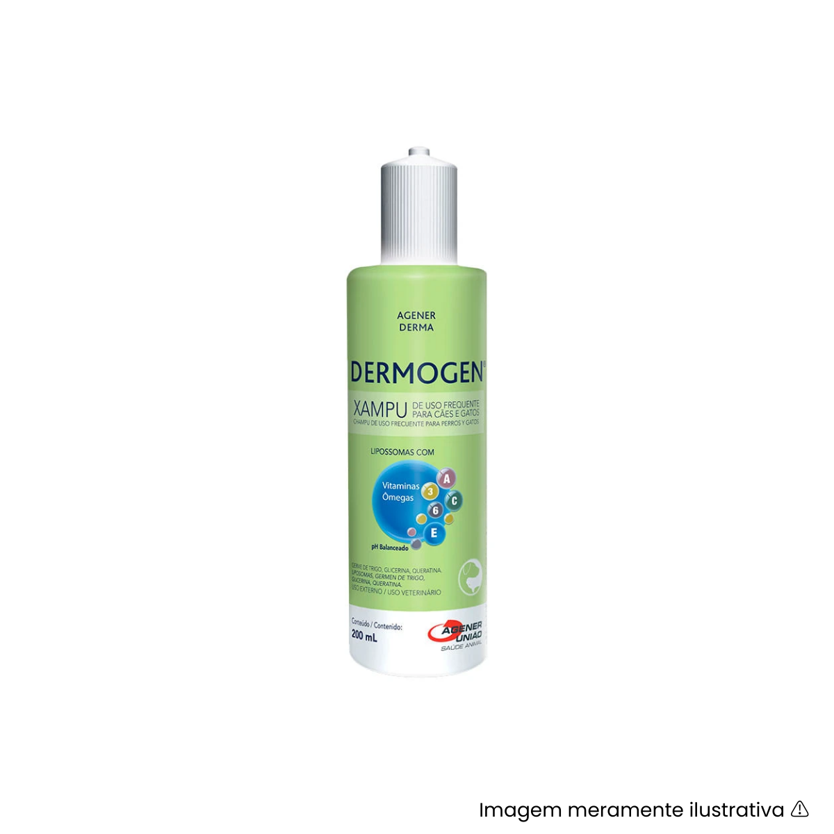 Shampoo Dermogen Cães e Gatos Agener 200 ml