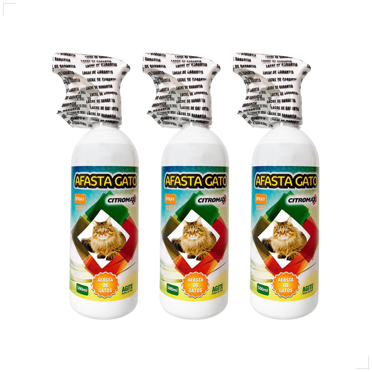 Kit 3 Spray Citromax Afasta Gato Repelente Educa  - 500ml