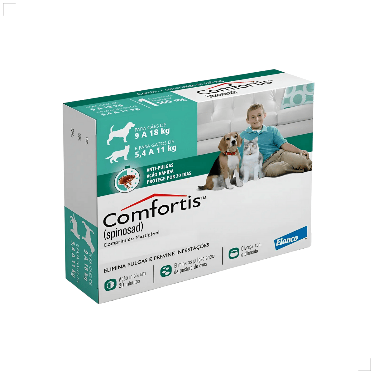 Antipulgas Elanco Comfortis 560mg 30 Dias de Proteção 1comp