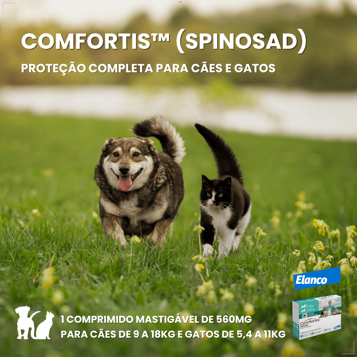 Antipulgas Elanco Comfortis 560mg 30 Dias de Proteção 1comp