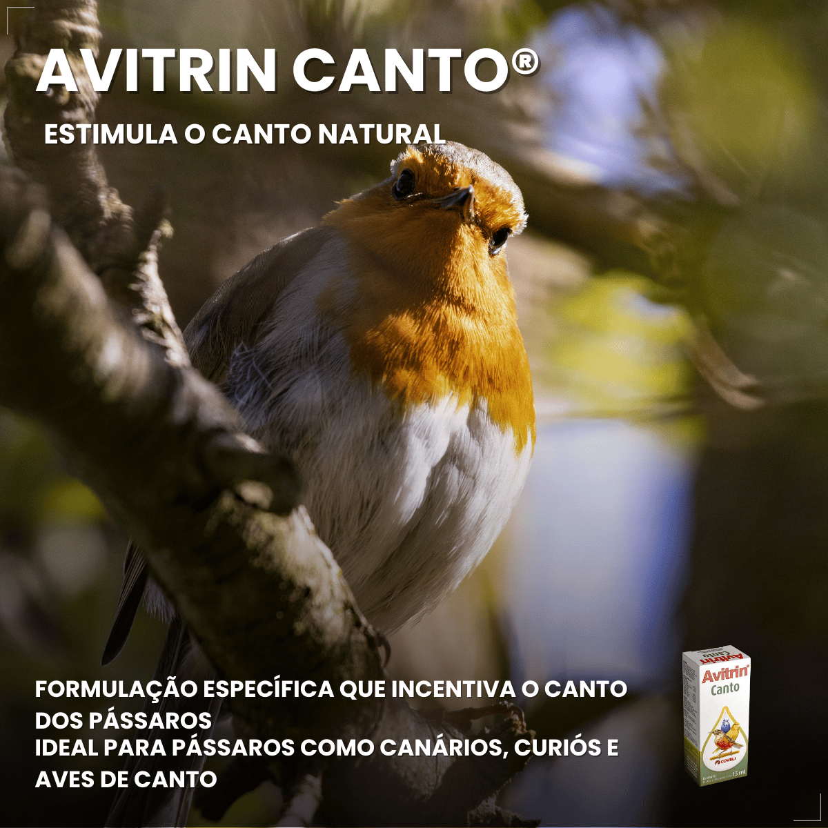 Avitrin Suplemento Vitamina Aves/passaros Canto 15ml Coveli