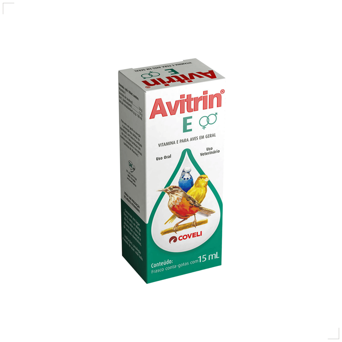 Avitrin E 15ml Vitamina Essencial Para Pássaros Reprodução