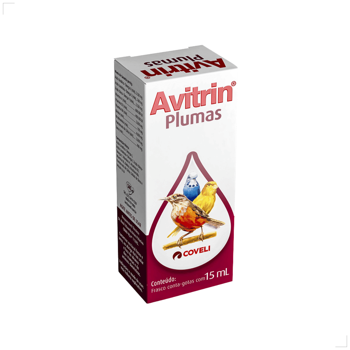 Avitrin Plumas Suplemento para Pássaros 15 ml
