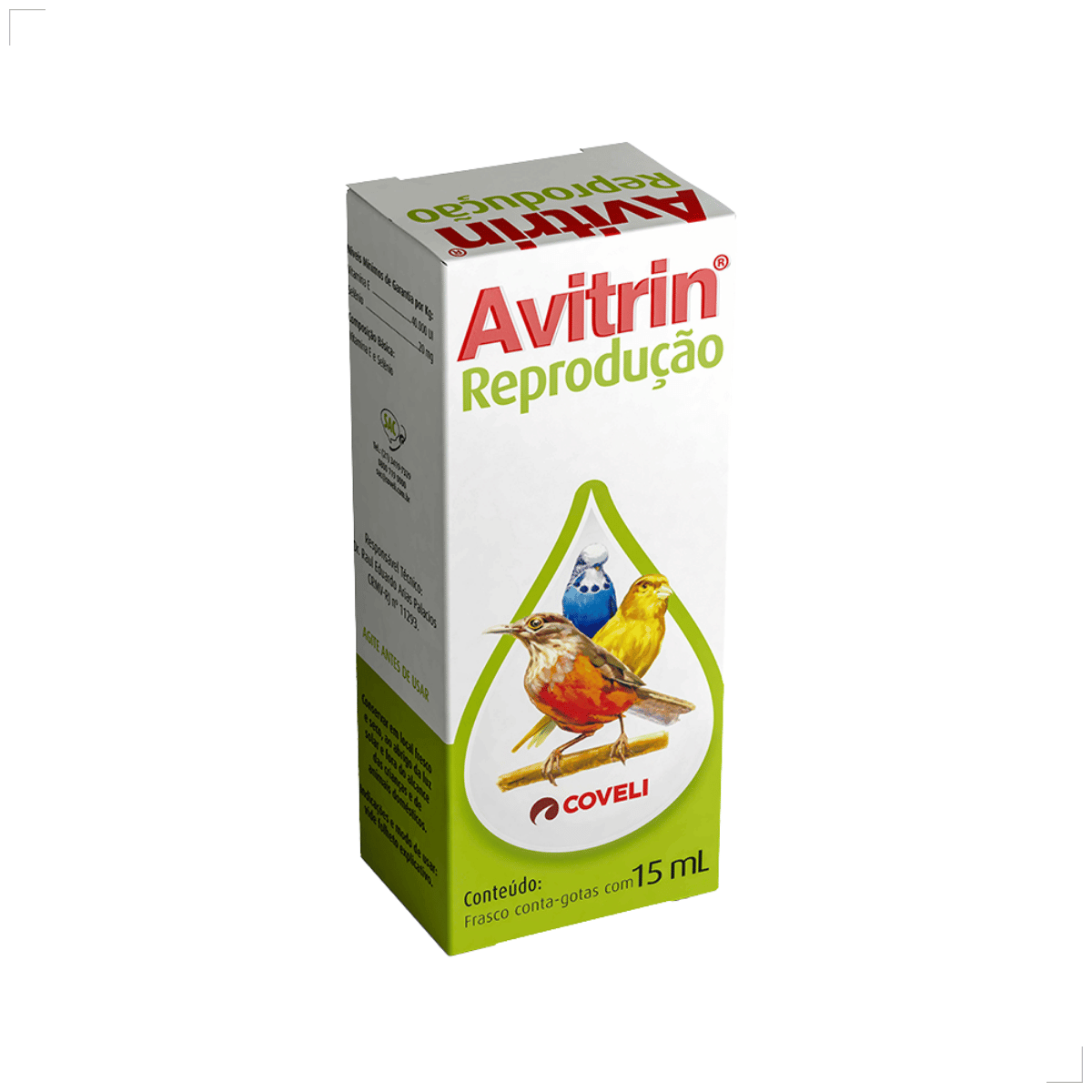 Suplemento Vitamínico Avitrin Reprodução Coveli - 15ml