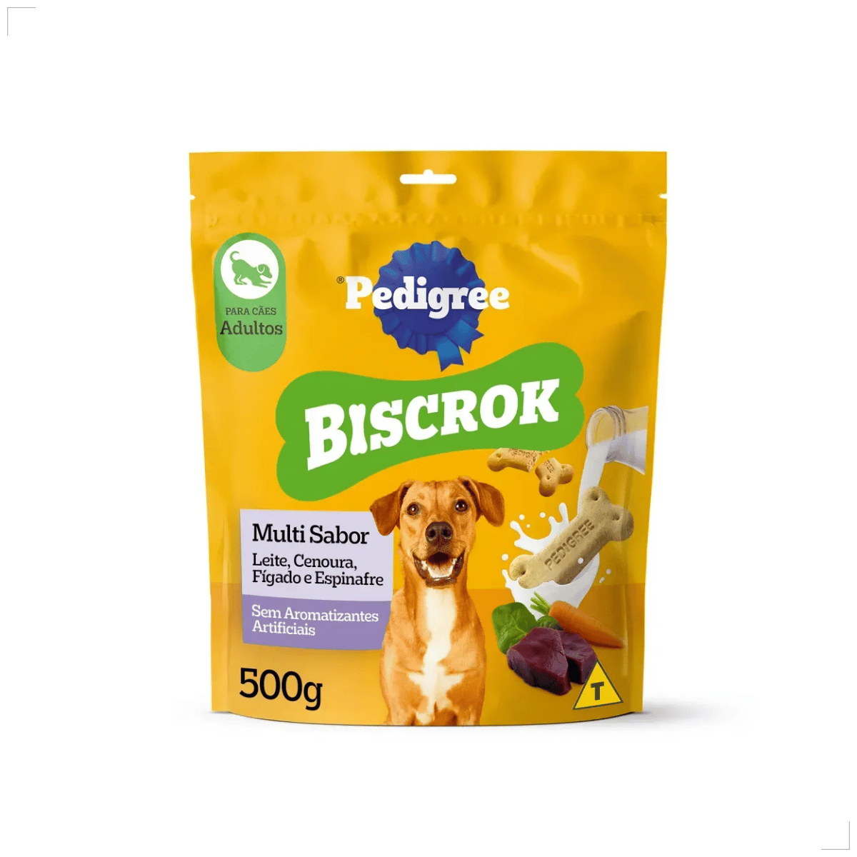 Biscoito Pedigree Biscrok Cães Adultos Multi Sabor 500kg