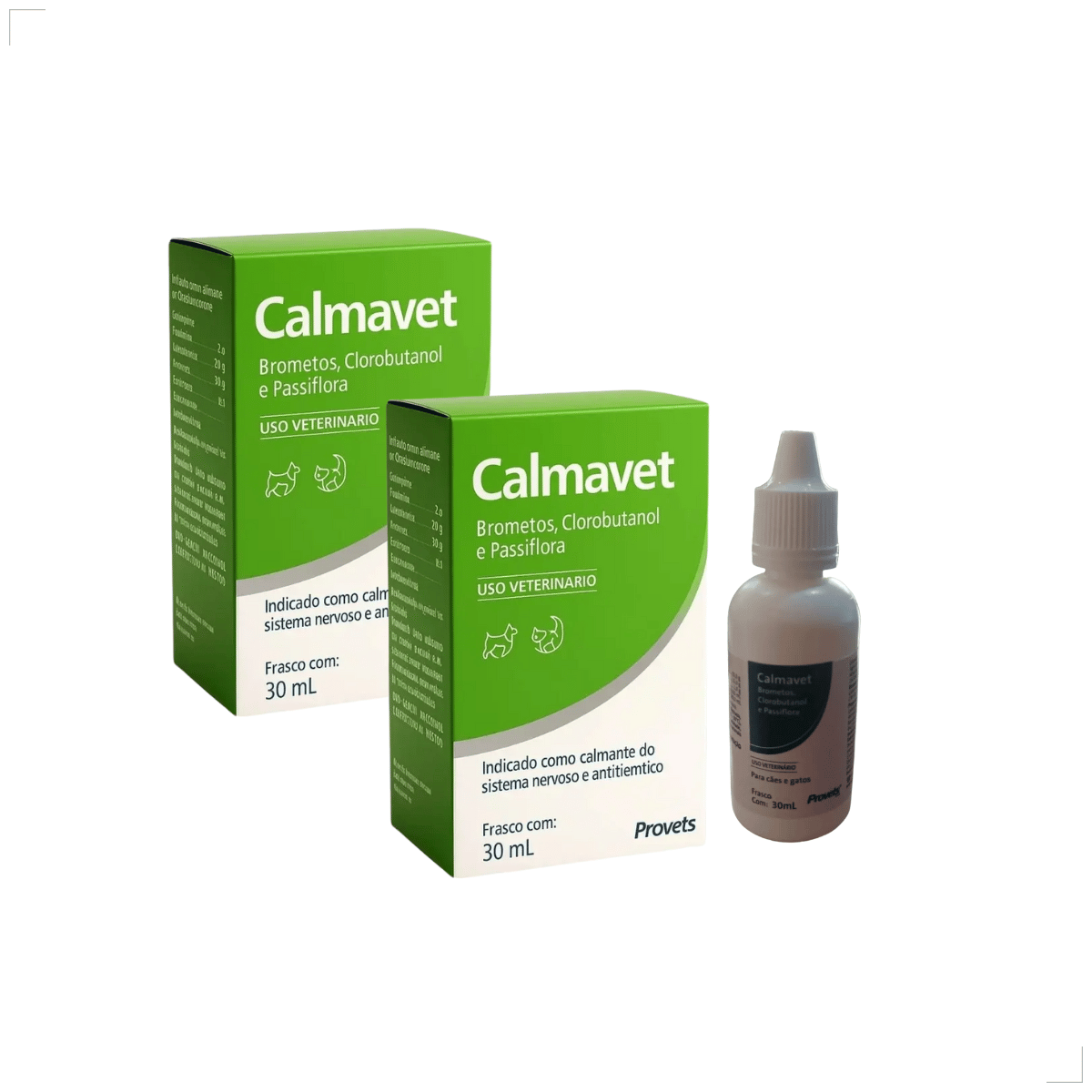Kit 2 Calmavet 30ml Calmante Natural Para Cães E Gatos Provets