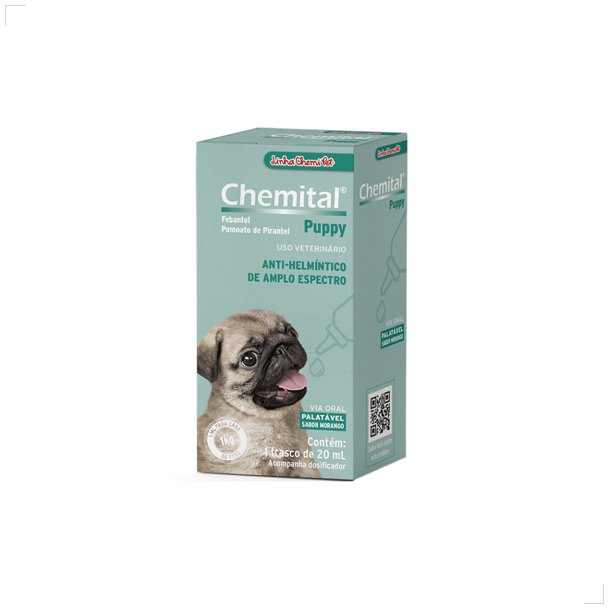 Vermífugo Chemital Puppy Para Cachorro Frasco Com 20 Ml
