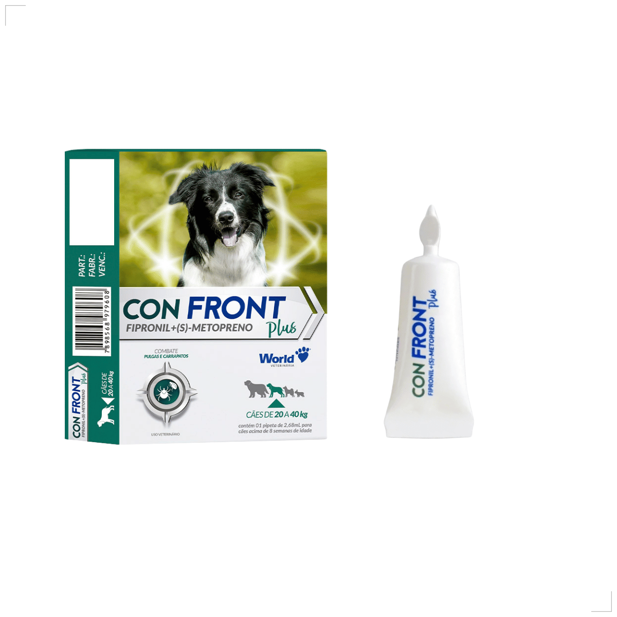 Pipeta Antiparasitária Confront Plus Cães de 20-40kg 2,68mL