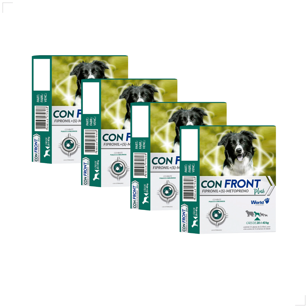 Pipeta Antiparasitária Confront Plus Cães de 20-40kg 2,68mL
