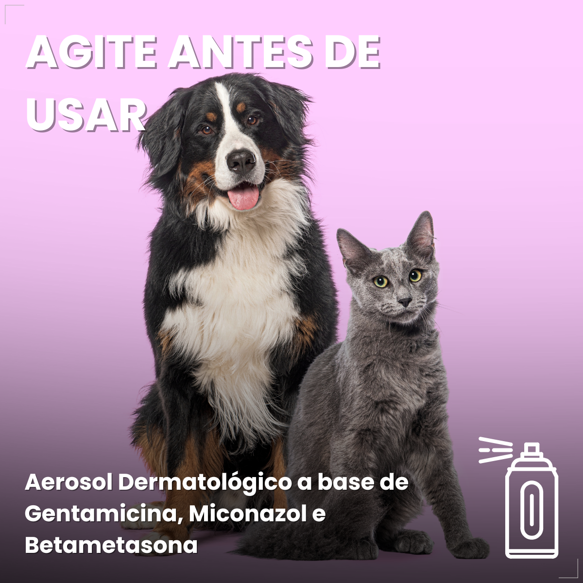 kIT 3 Dermotrat aerosol antibacteriano anti-inflamatório 75g 110ml