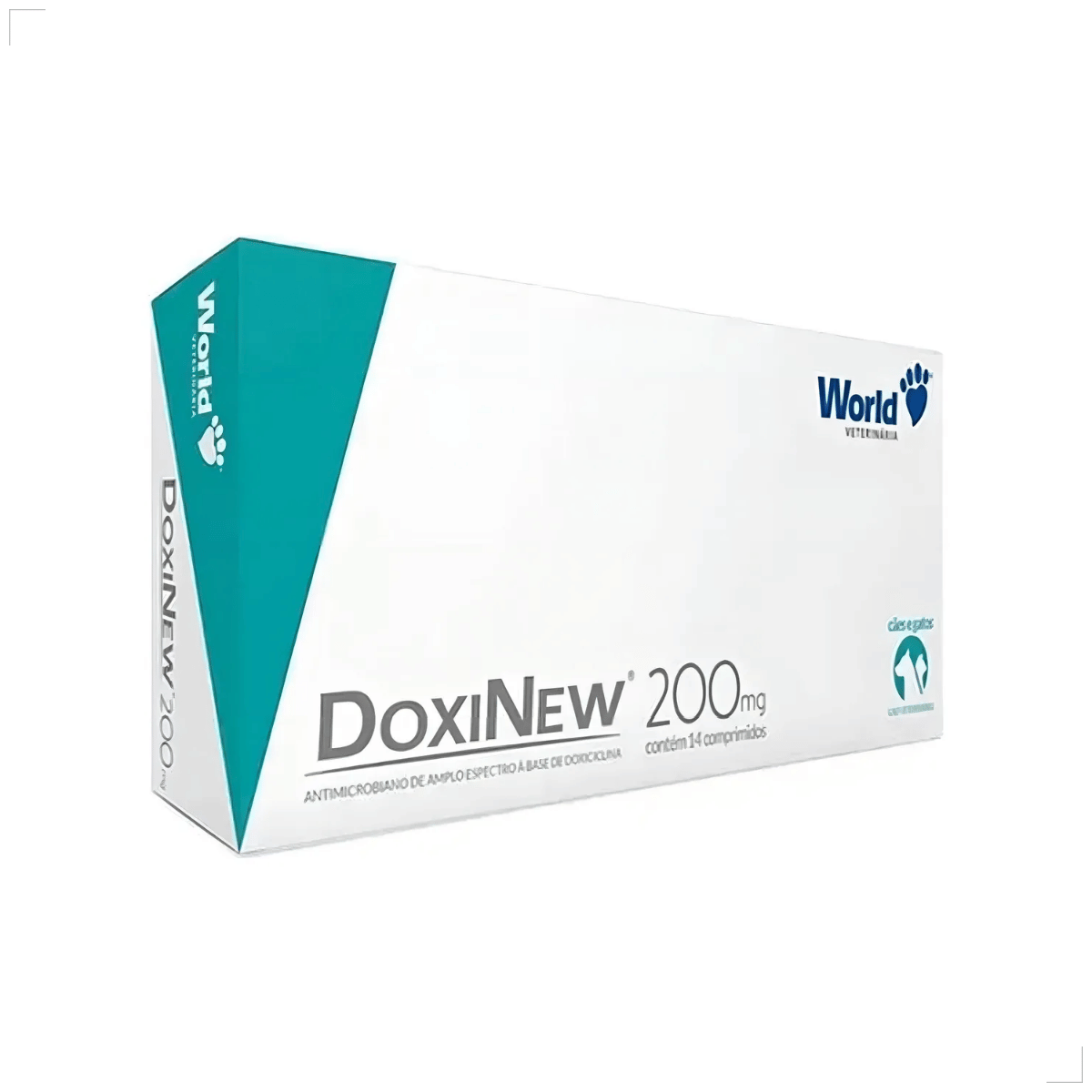 Antimicrobiano DoxiNew 200 mg para Cães e Gatos World