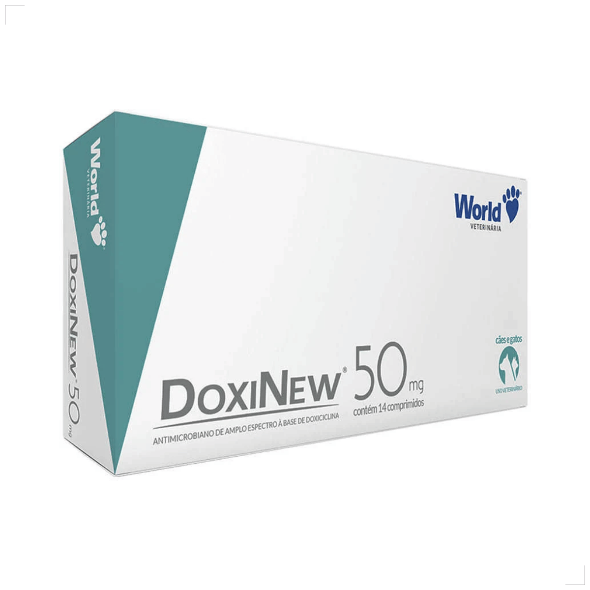 Antimicrobiano DoxiNew 50 mg para Cães e Gatos World
