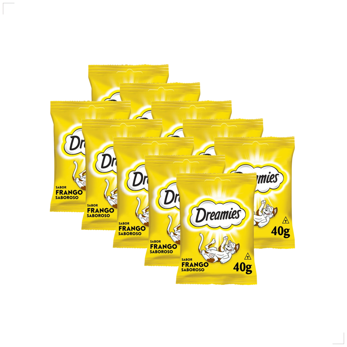 Kit 10 Petisco Dreamies para Gatos Adultos 40 g