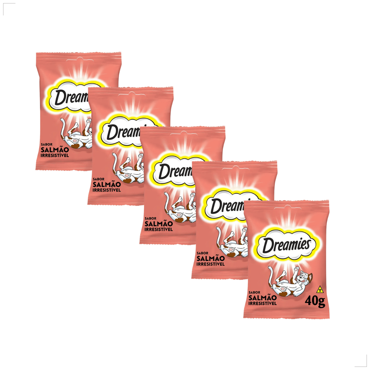 Kit 5 Petisco Dreamies para Gatos Adultos 40 g