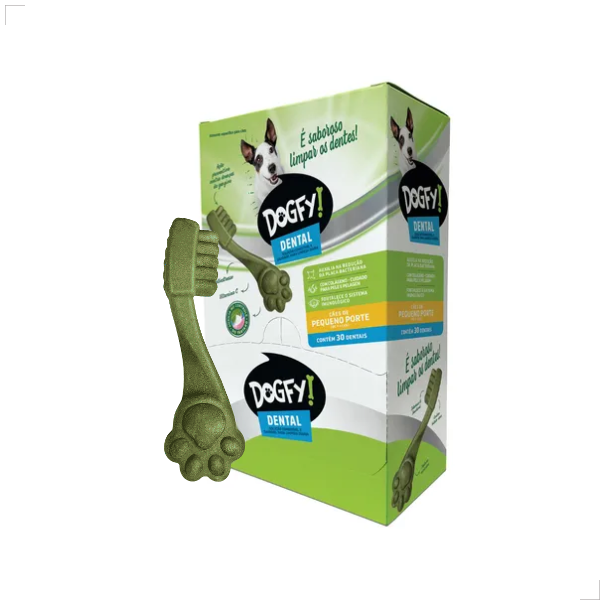 Caixa 30un Dogfy Dental Cães Pequenos Limpa Dentes Tártaro
