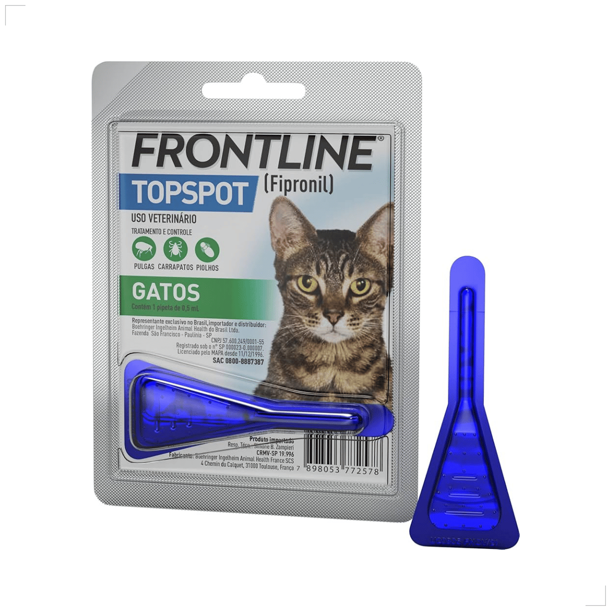 Frontline Antipulgas e Carrapatos TopSpot Gatos a partir de 2kg