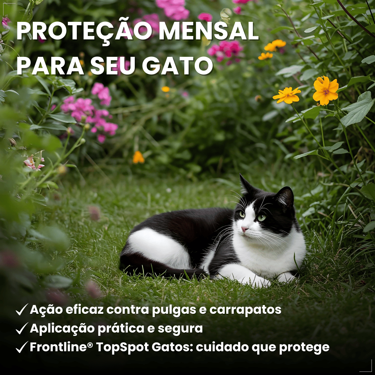 Kit 3 Frontline Antipulgas e Carrapatos TopSpot Gatos a partir de 2kg