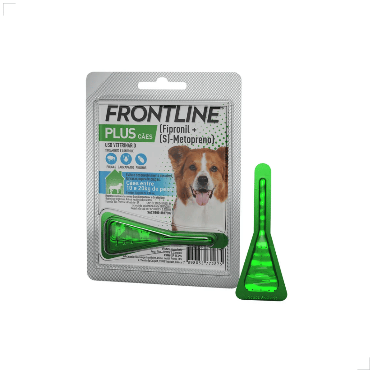 Frontline Antipulgas e Carrapatos Plus Cães 10 a 20 kg