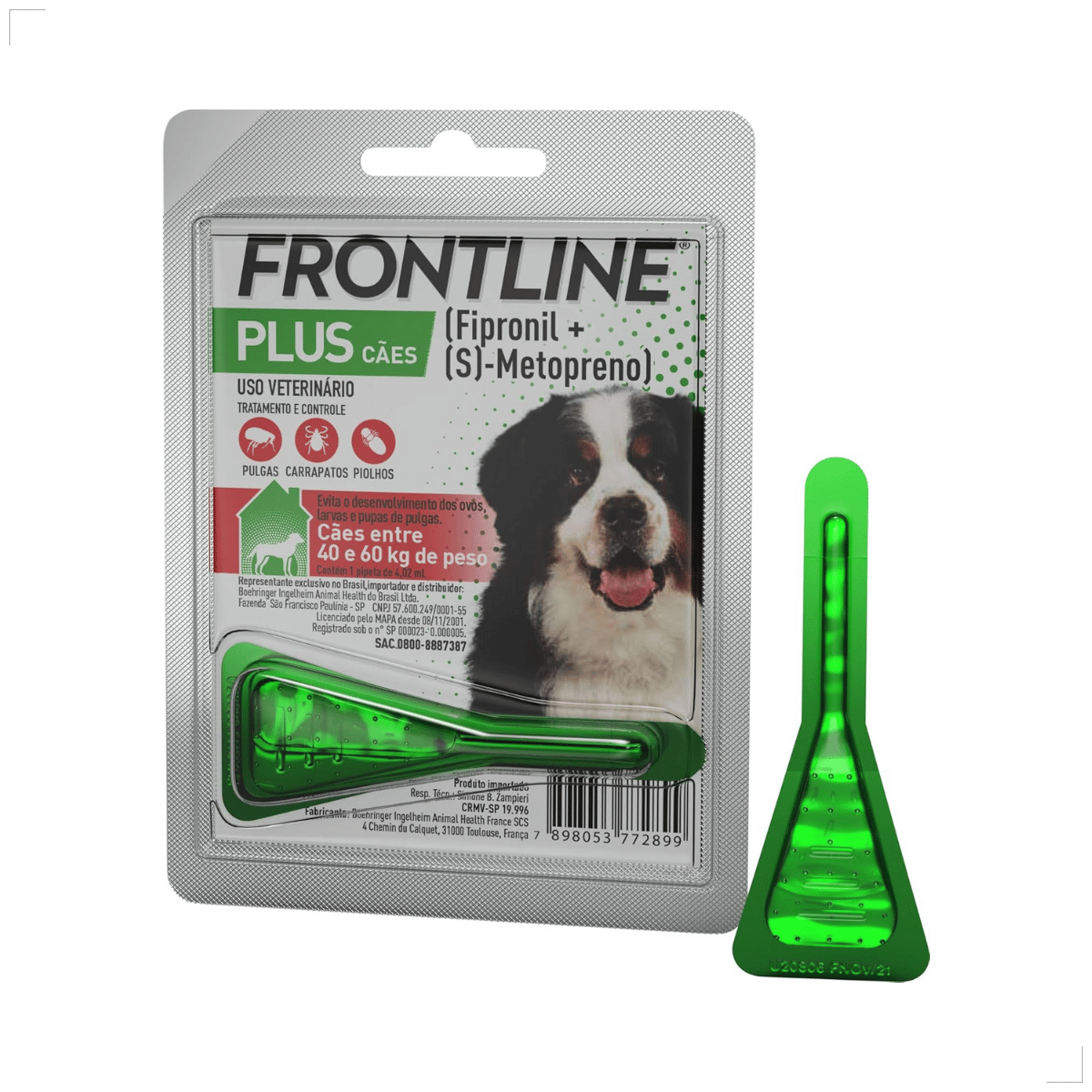 Frontline Antipulgas e Carrapatos Plus Cães 40 a 60 kg