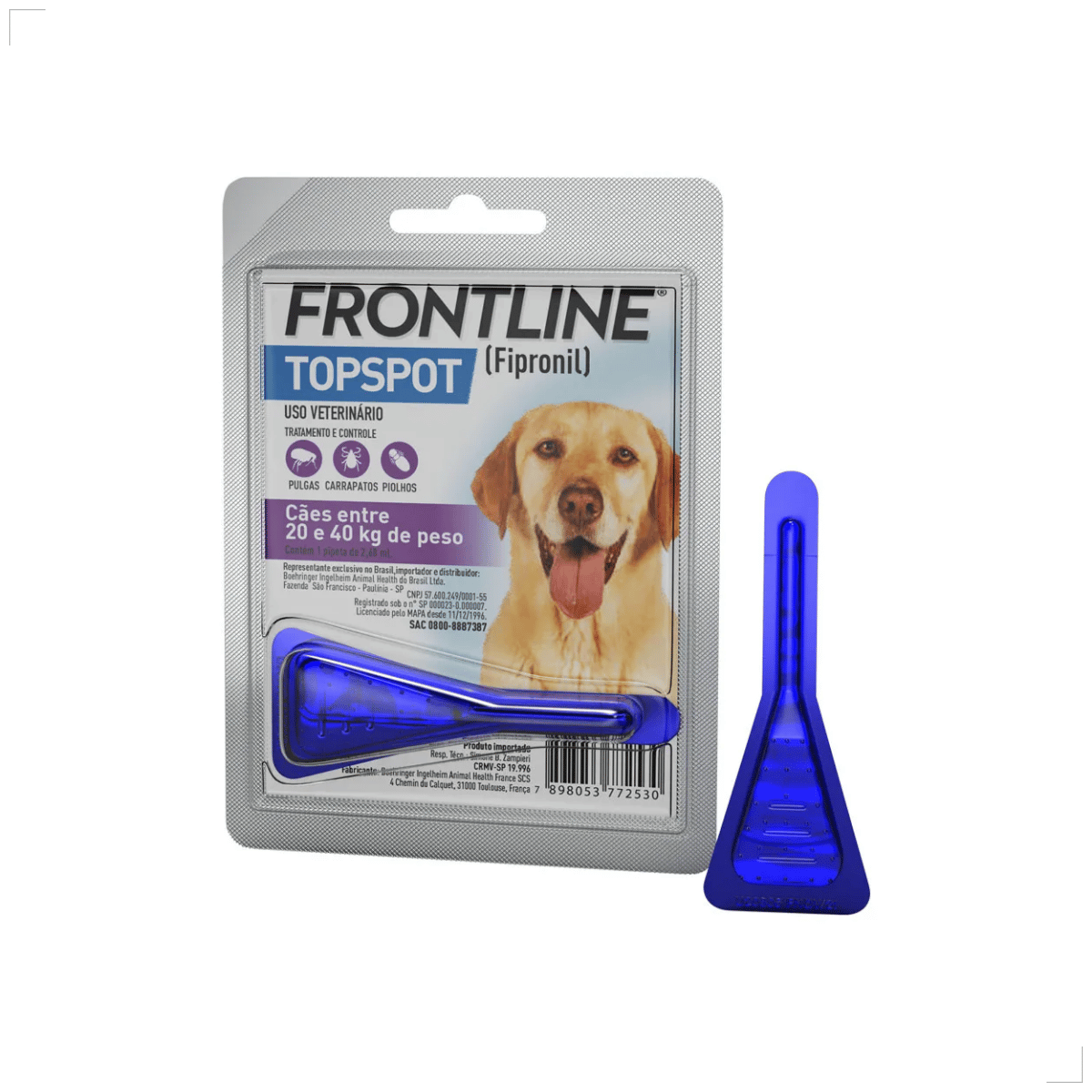 Frontline Antipulgas e Carrapatos TopSpot Cão 20 a 40 kg