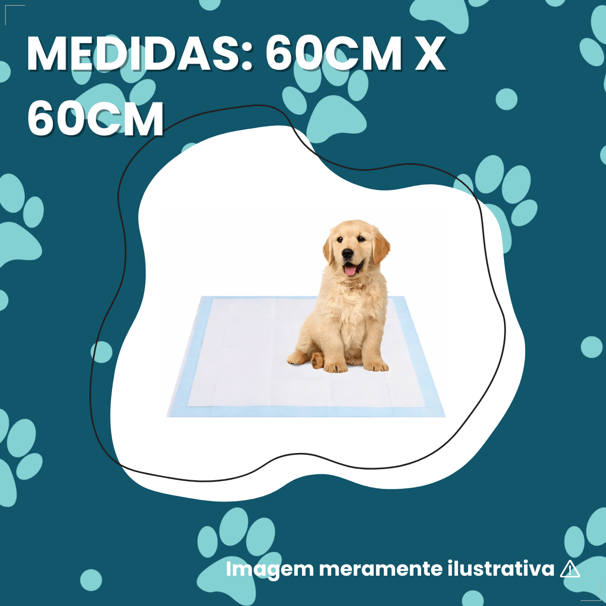 Tapete Mr. Dry Higiênico Para Caes 60x60cm com 30 Unidades