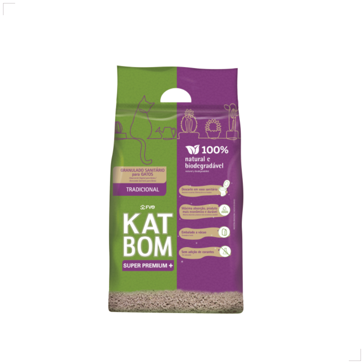 Katbom Areia Higiênica Granulado Biodegradavel P gatos 3 Kg