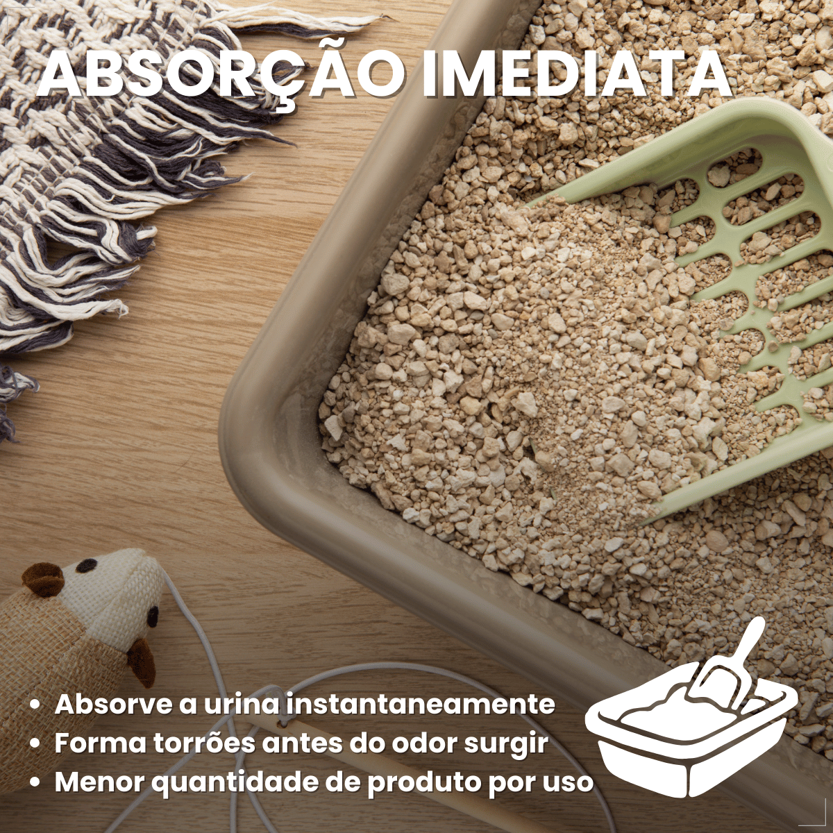 Katbom Areia Higiênica Granulado Biodegradavel P gatos 3 Kg