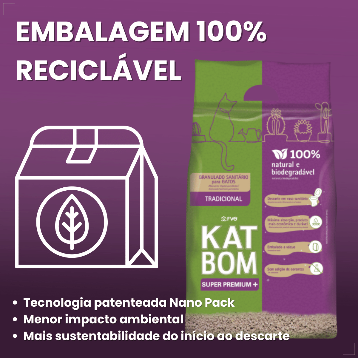 Katbom Areia Higiênica Granulado Biodegradavel P gatos 3 Kg
