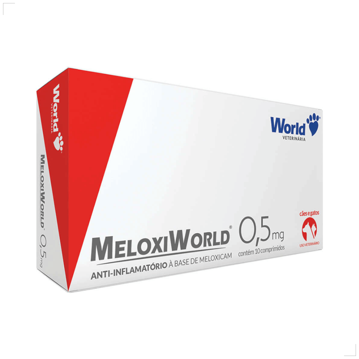 MeloxiWorld 0,5 mg para Cães e Gatos 10 Comprimidos World