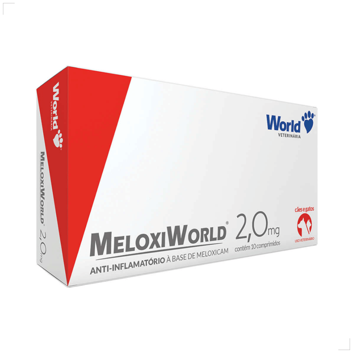 MeloxiWorld 2,0 mg para Cães e Gatos 10 Comprimidos World