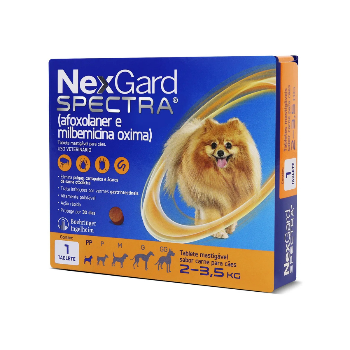 Antipulgas Nexgard Spectra 3 comp Para Cães De 2 A 3,5kg