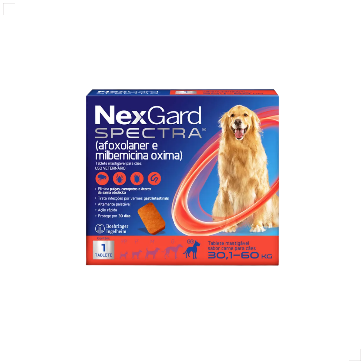 Antipulgas Nexgard Spectra para cães de 30 à 60kg 1 Comp