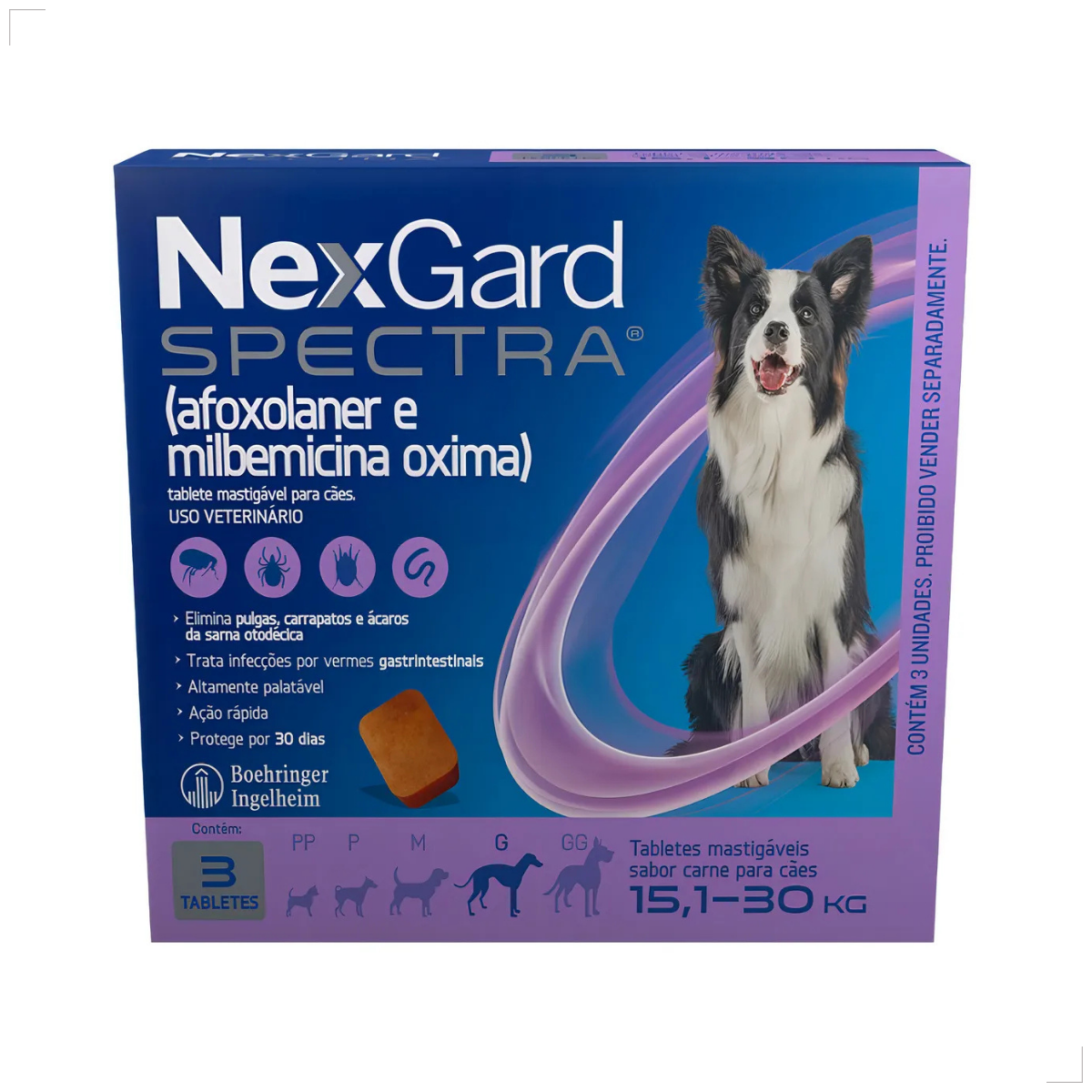 Nexgard Spectra Antipulgas Anticarrapato 15-30 Kg Caixa X3