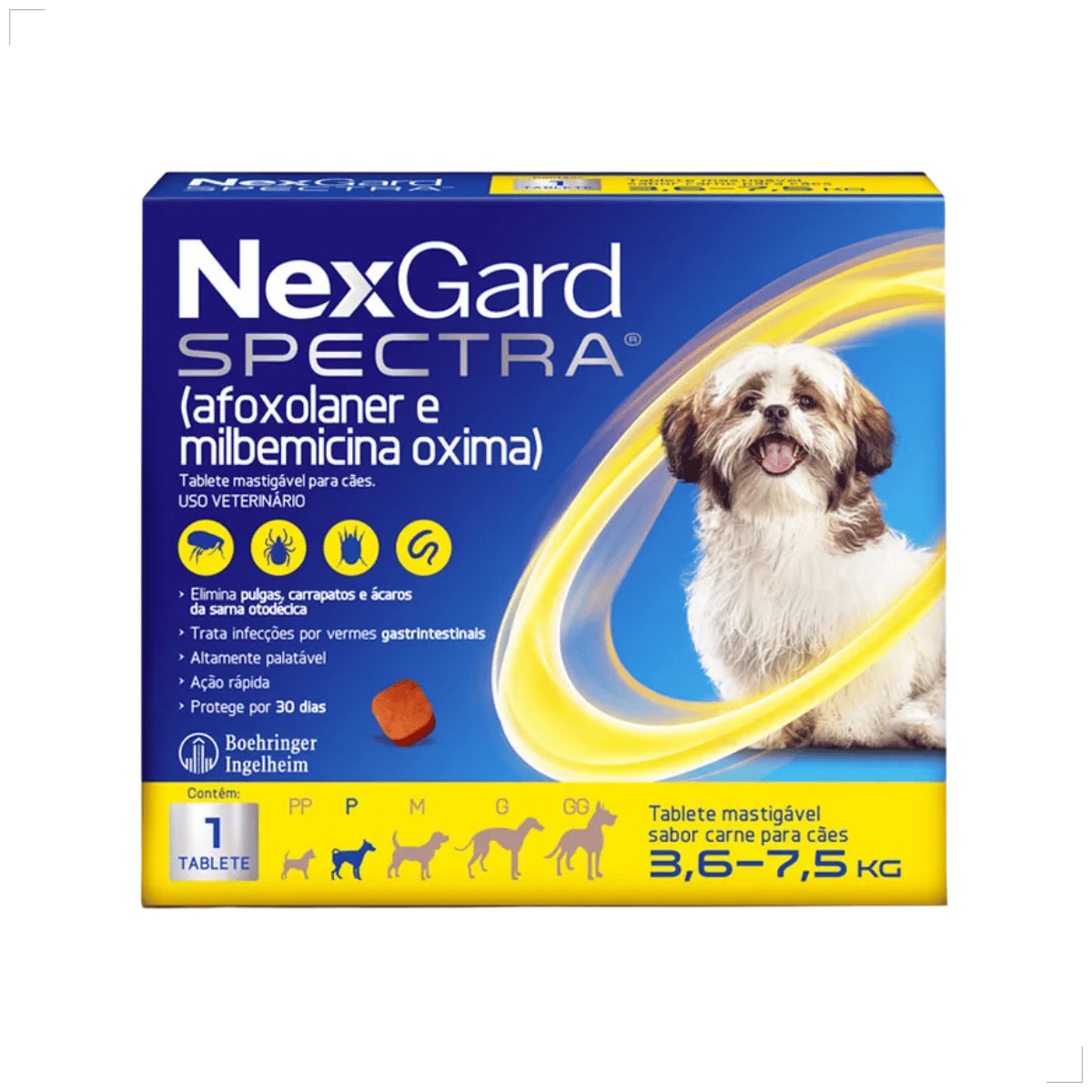 NexGard Antipulgas Spectra para cão 3,6kg a 7,5kg 1 comprimidos