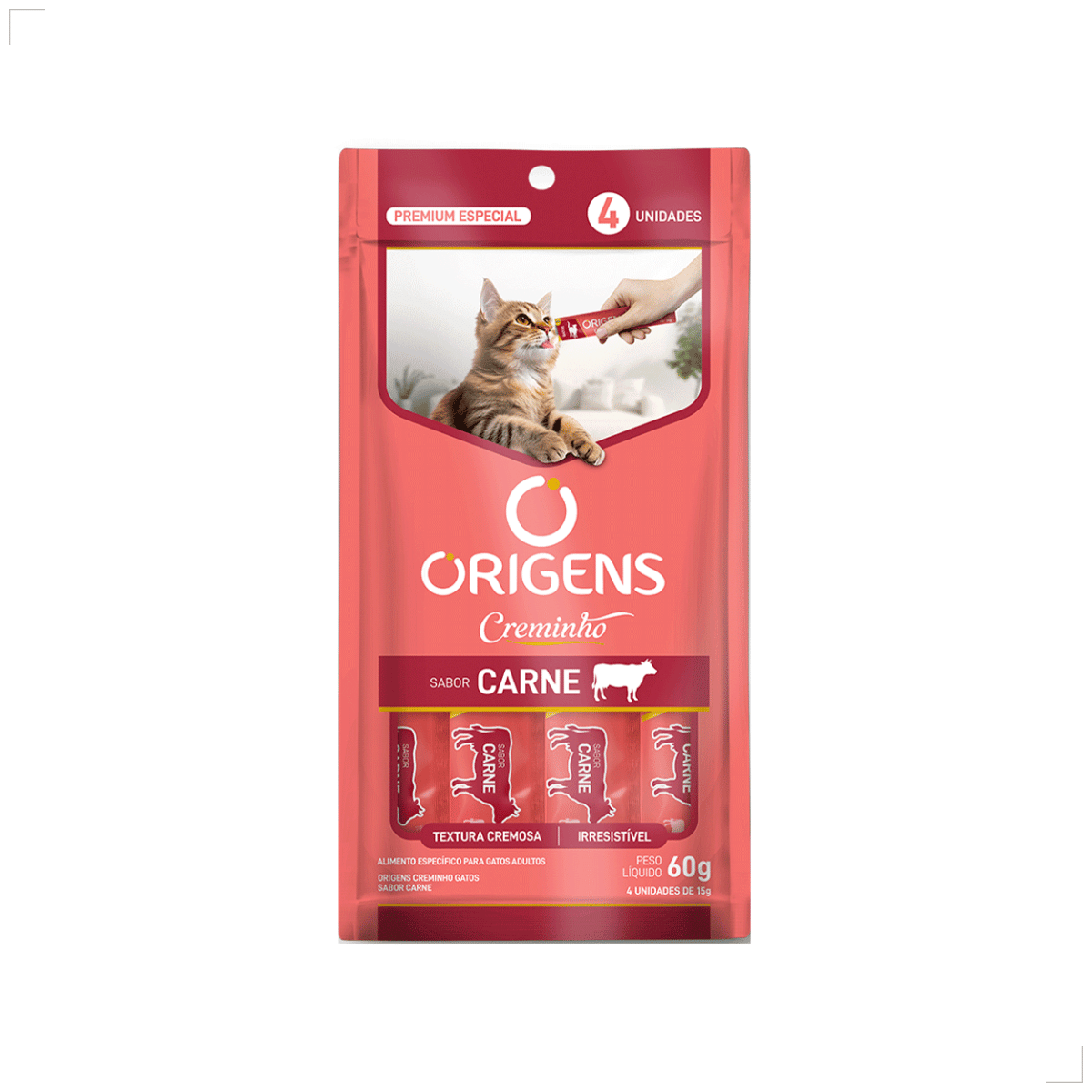 Petisco Origens Para Gatos Creminho 60g