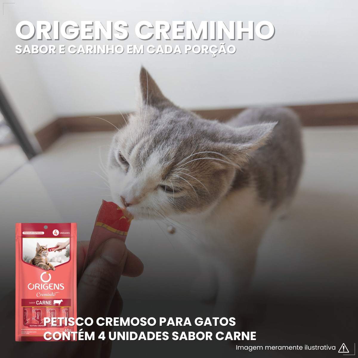 Petisco Origens Para Gatos Creminho 60g