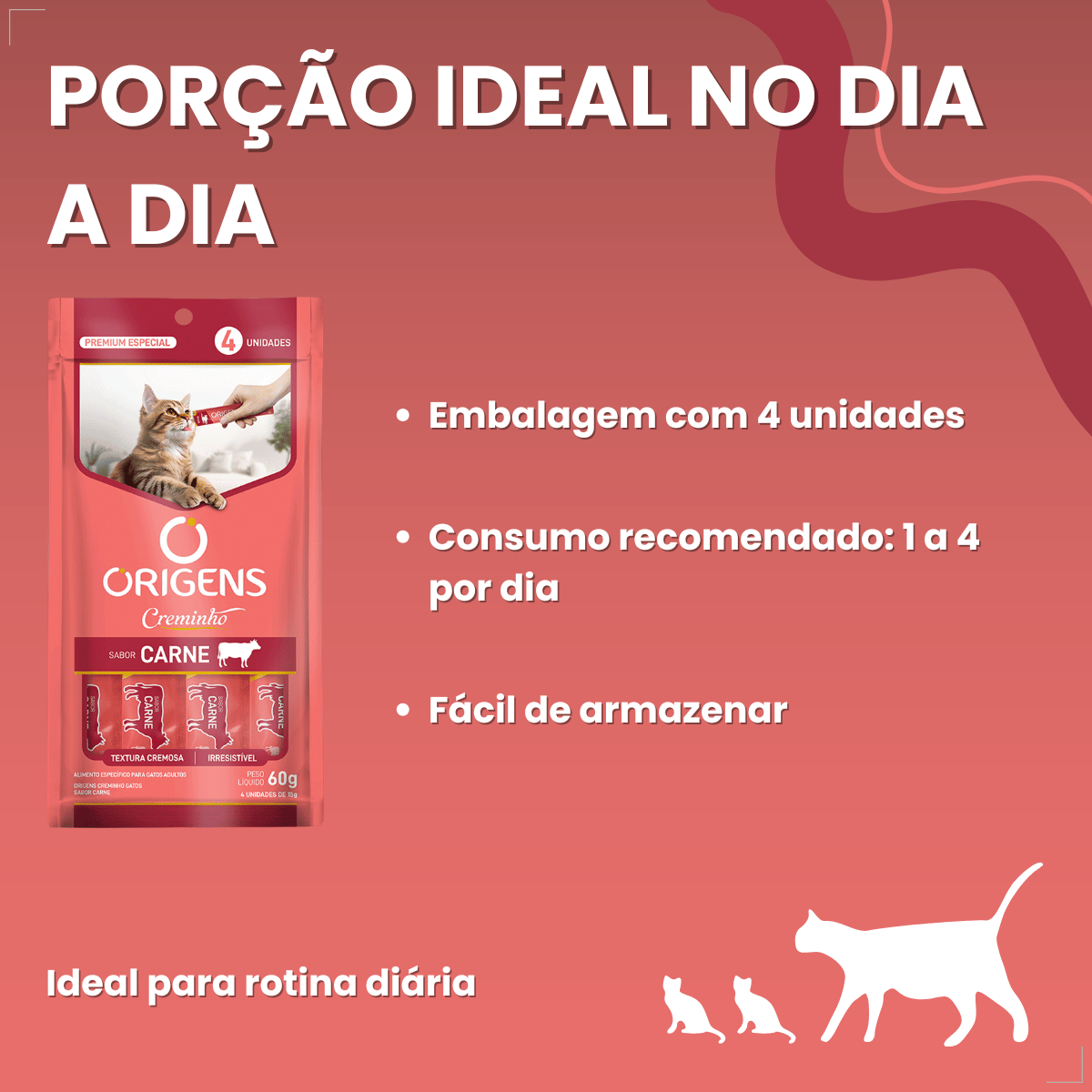 Petisco Origens Para Gatos Creminho 60g