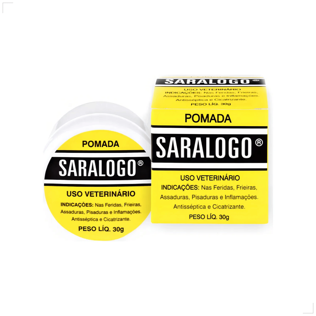 Kit 2 Pomada Cicatrizante Matacura Saralogo Cães e Gatos 30g