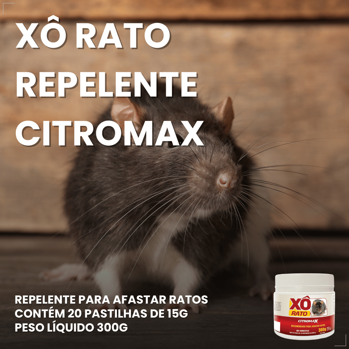 Repelente Citromax Xô Rato 300 g