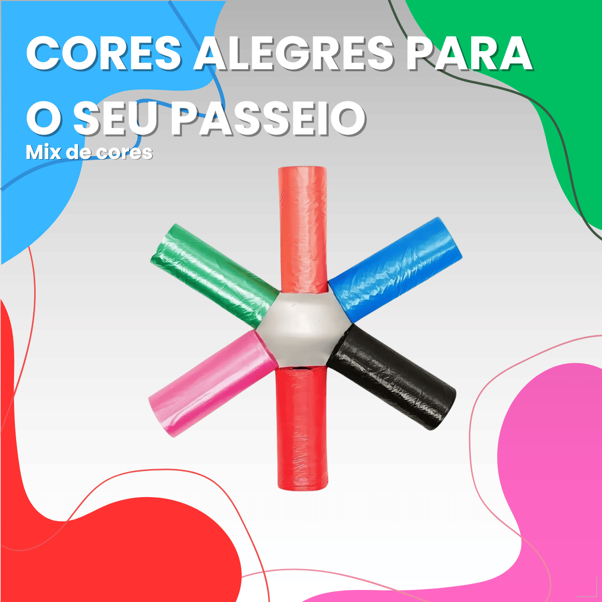 CataCaca Rolinhos Pet Saquinho Lixo Cor Sortida 15 Unidades