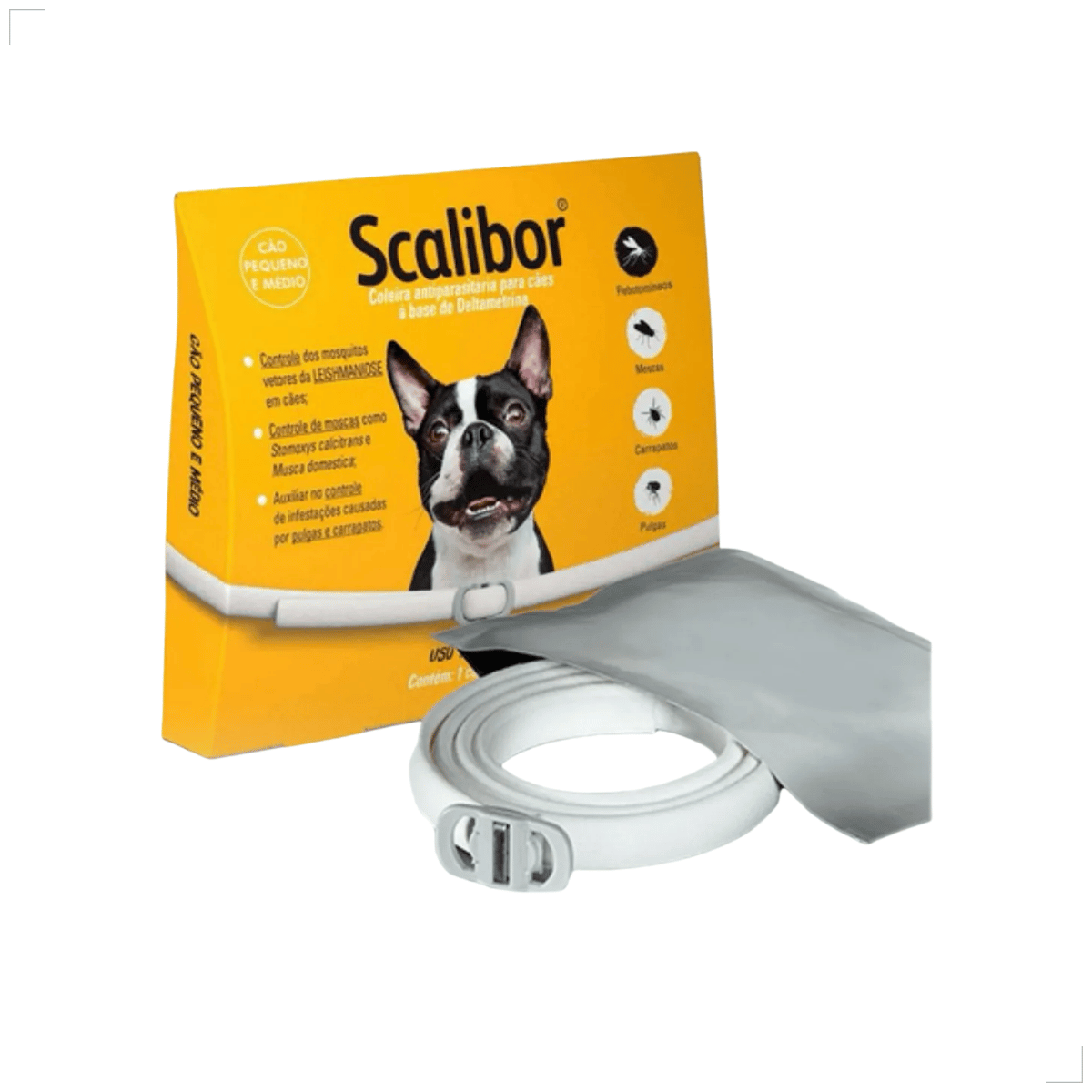 Coleira Scalibor Antipulgas Pequeno e Médio Porte 48cm MSD